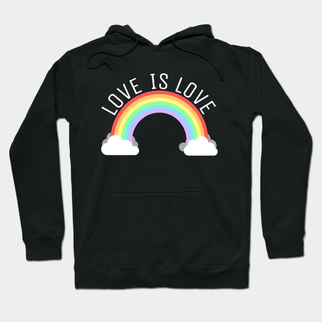 Love Is Love White Hoodie by felixbunny